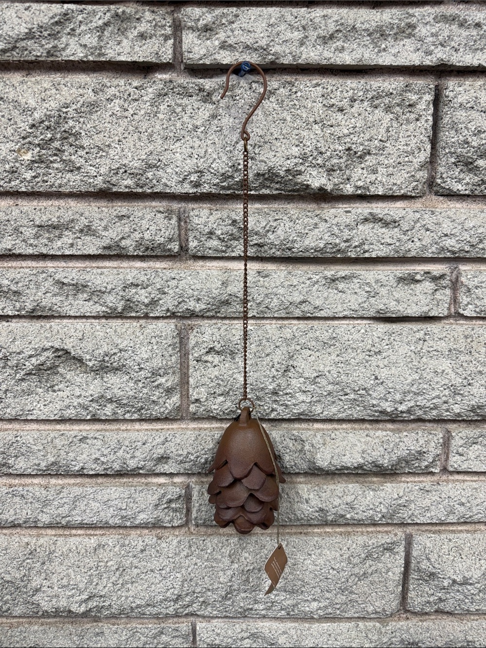 SPI Garden Brown Cast Iron Pinecone Wind Chime
